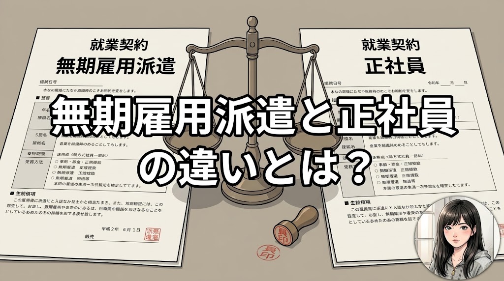 無期雇用派遣と正社員の違い